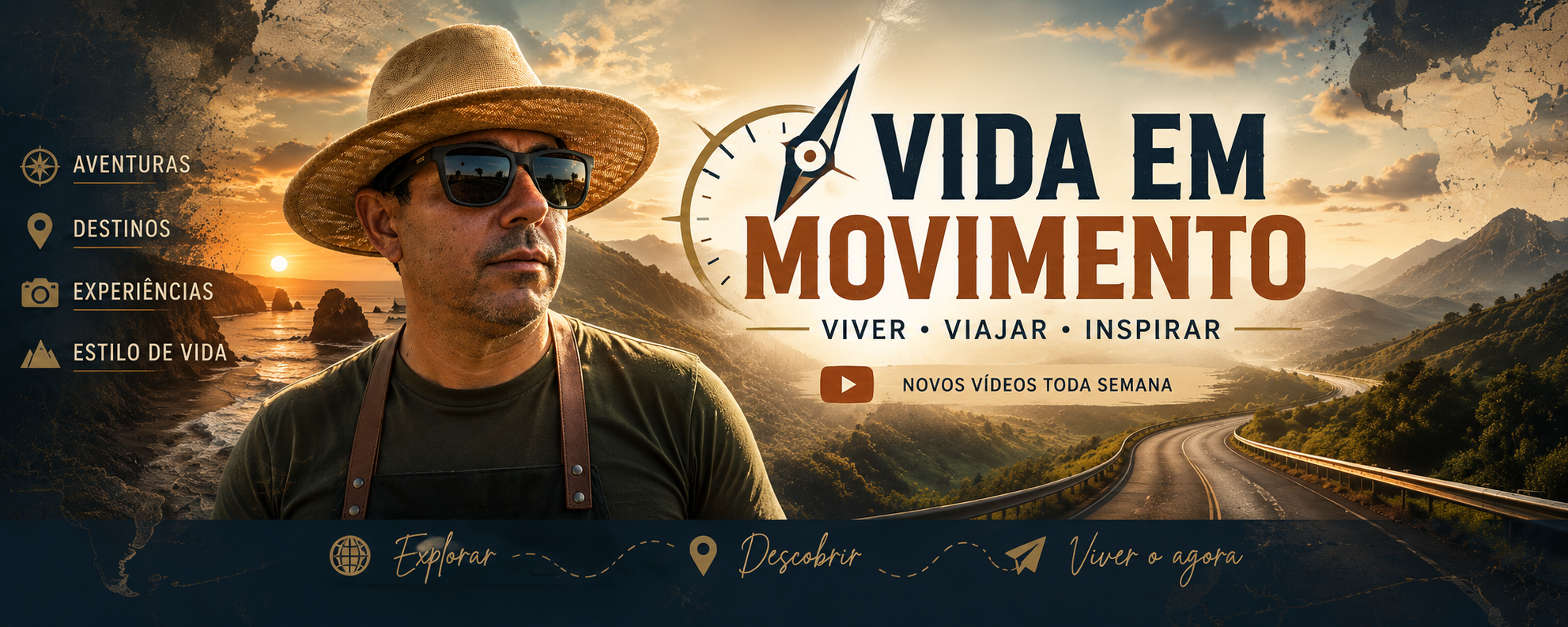 Banner do canal Vida em Movimento no YouTube
